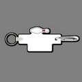4mm Clip & Key Ring W/ Colorized Bowling Pin Key Tag